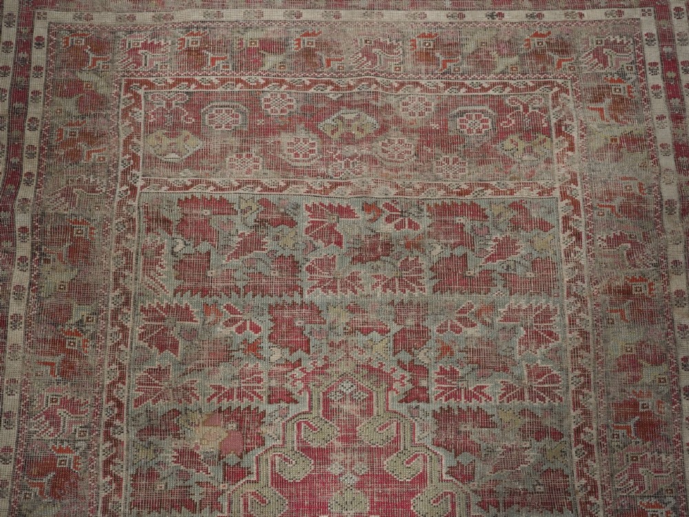 ANTIQUE TURKISH GHIORDES PRAYER RUG OF LARGE SIZE, PRE 1800. View IX
