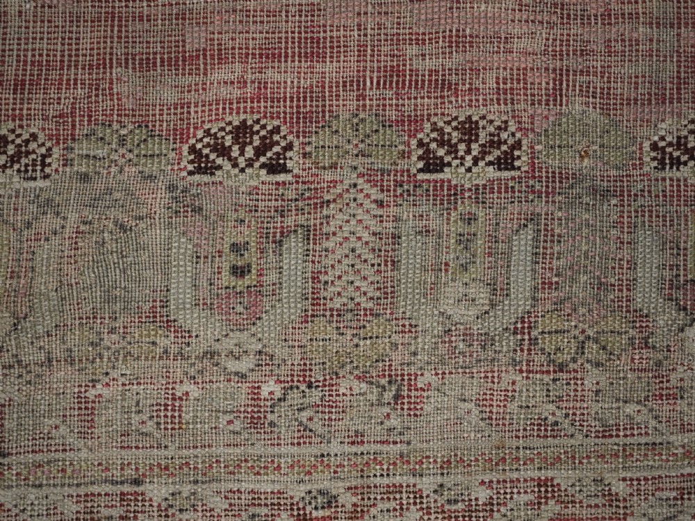 ANTIQUE TURKISH GHIORDES PRAYER RUG OF LARGE SIZE, PRE 1800. View XIII