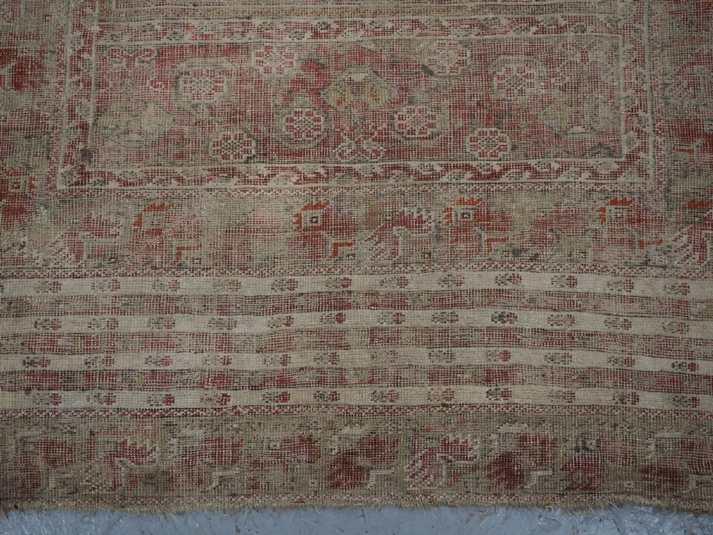 ANTIQUE TURKISH GHIORDES PRAYER RUG OF LARGE SIZE, PRE 1800. View XIV