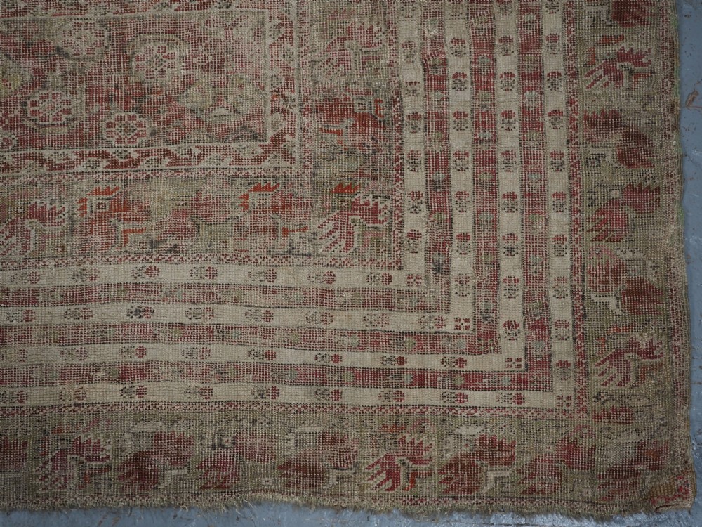 ANTIQUE TURKISH GHIORDES PRAYER RUG OF LARGE SIZE, PRE 1800. View XV