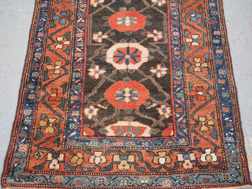 ANTIQUE NARROW RUNNER WITH MINA KHANI DESIGN, HAMADAN REGION, CIRCA 1900. View VI