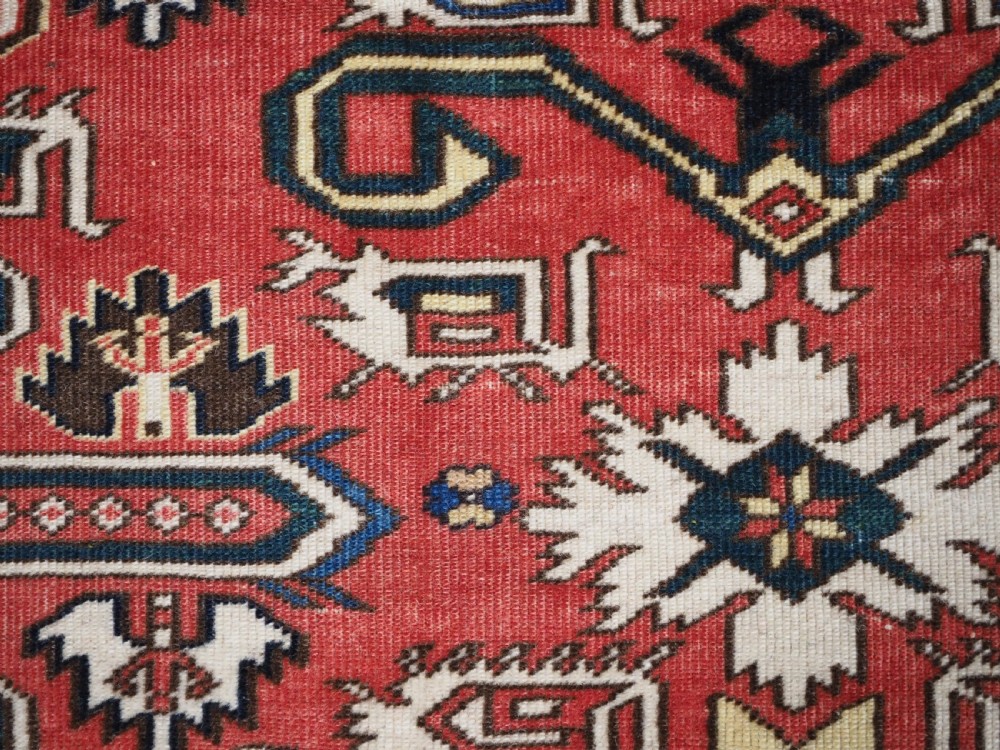 ANTIQUE CAUCASIAN KUBA PEREPEDIL RUG WITH SOFT RED GROUND, CIRCA 1900. View XII