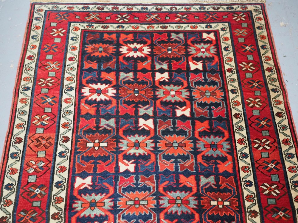 ANTIQUE CAUCASIAN KARABAGH LONG RUG / RUNNER WITH ALL OVER DESIGN, CIRCA 1920. View III