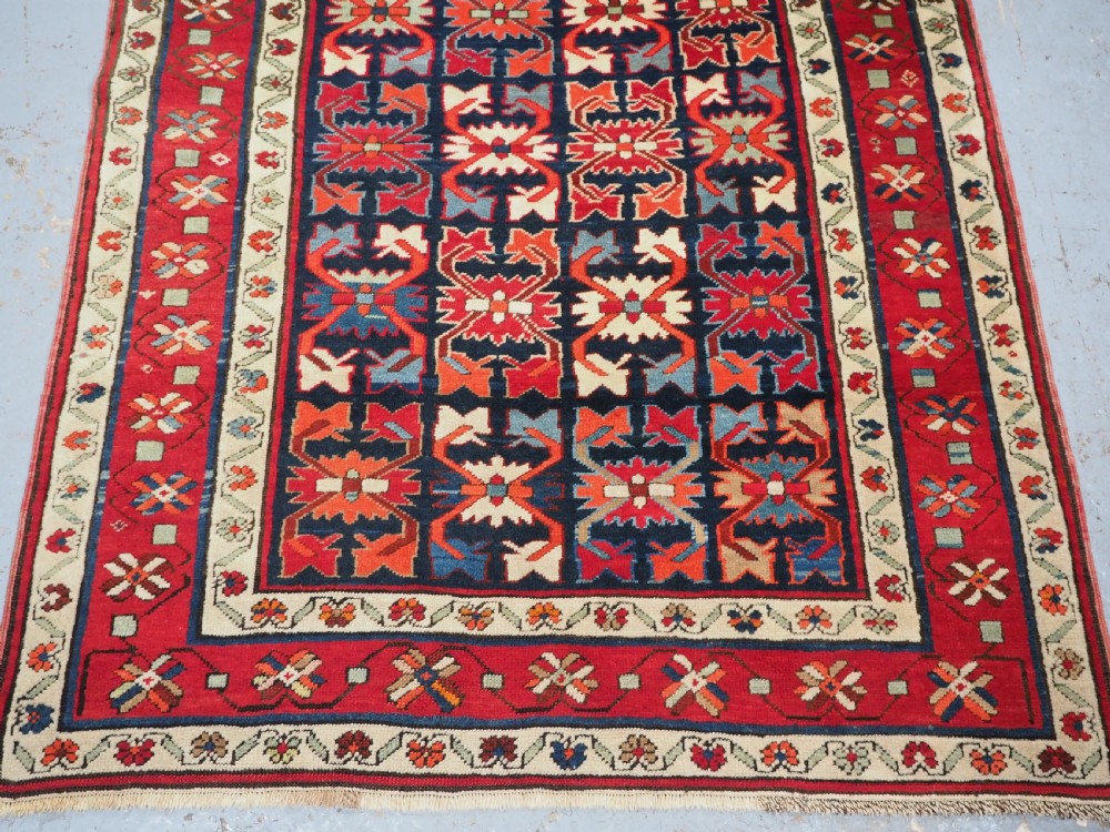 ANTIQUE CAUCASIAN KARABAGH LONG RUG / RUNNER WITH ALL OVER DESIGN, CIRCA 1920. View VI
