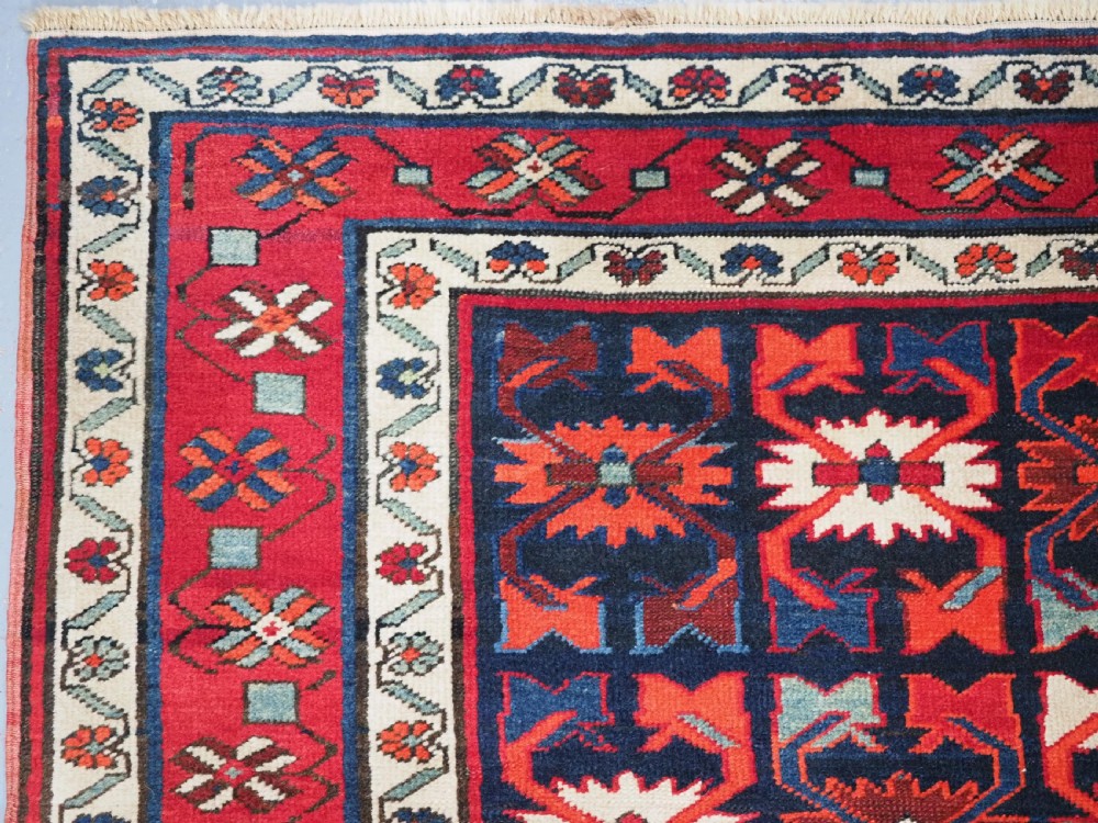 ANTIQUE CAUCASIAN KARABAGH LONG RUG / RUNNER WITH ALL OVER DESIGN, CIRCA 1920. View VII