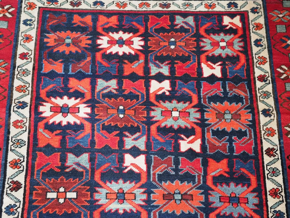 ANTIQUE CAUCASIAN KARABAGH LONG RUG / RUNNER WITH ALL OVER DESIGN, CIRCA 1920. View IX