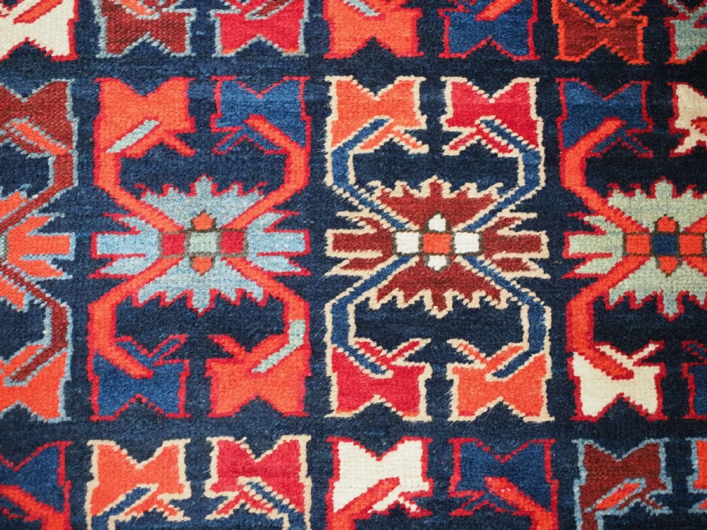 ANTIQUE CAUCASIAN KARABAGH LONG RUG / RUNNER WITH ALL OVER DESIGN, CIRCA 1920. View X