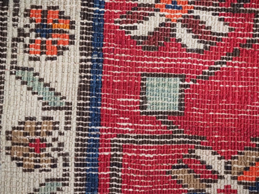 ANTIQUE CAUCASIAN KARABAGH LONG RUG / RUNNER WITH ALL OVER DESIGN, CIRCA 1920. View XIII