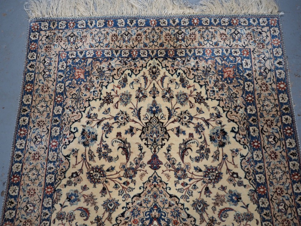 OLD NAIN RUG, VERY FINE WEAVE, SILK FOUNDATION & HIGHLIGHTS, CIRCA 1930. View IV