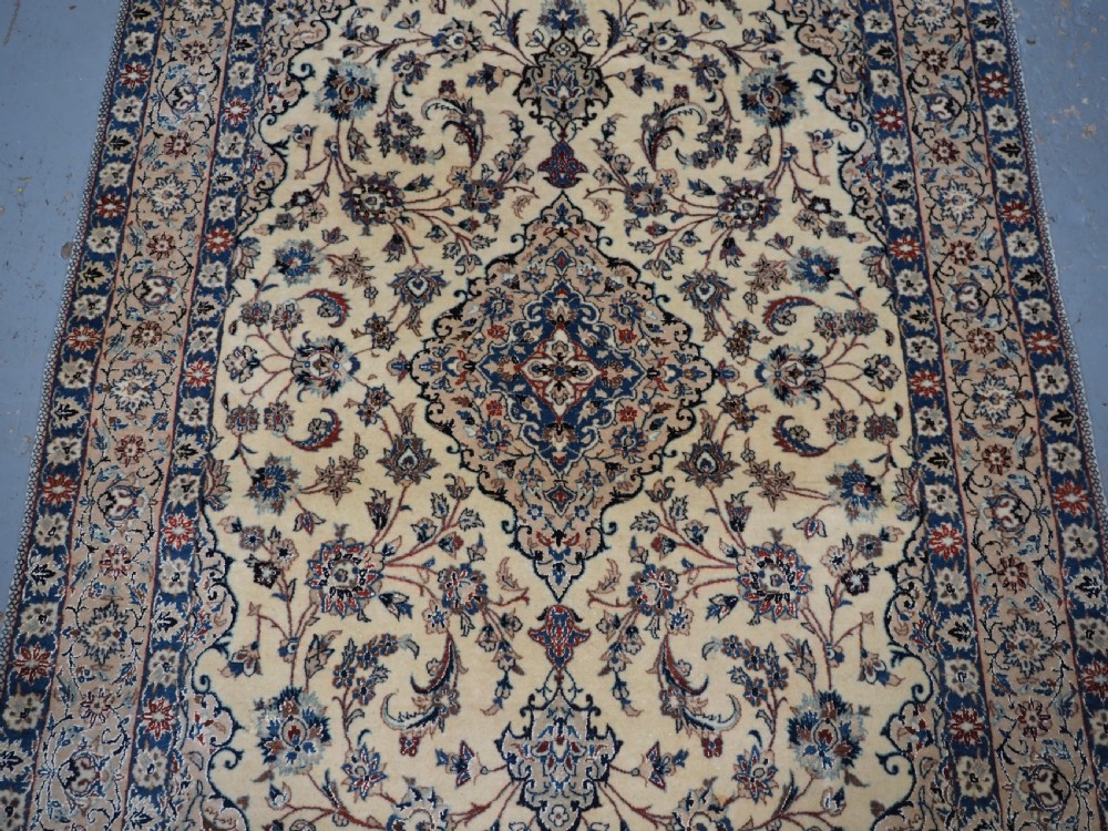 OLD NAIN RUG, VERY FINE WEAVE, SILK FOUNDATION & HIGHLIGHTS, CIRCA 1930. View V