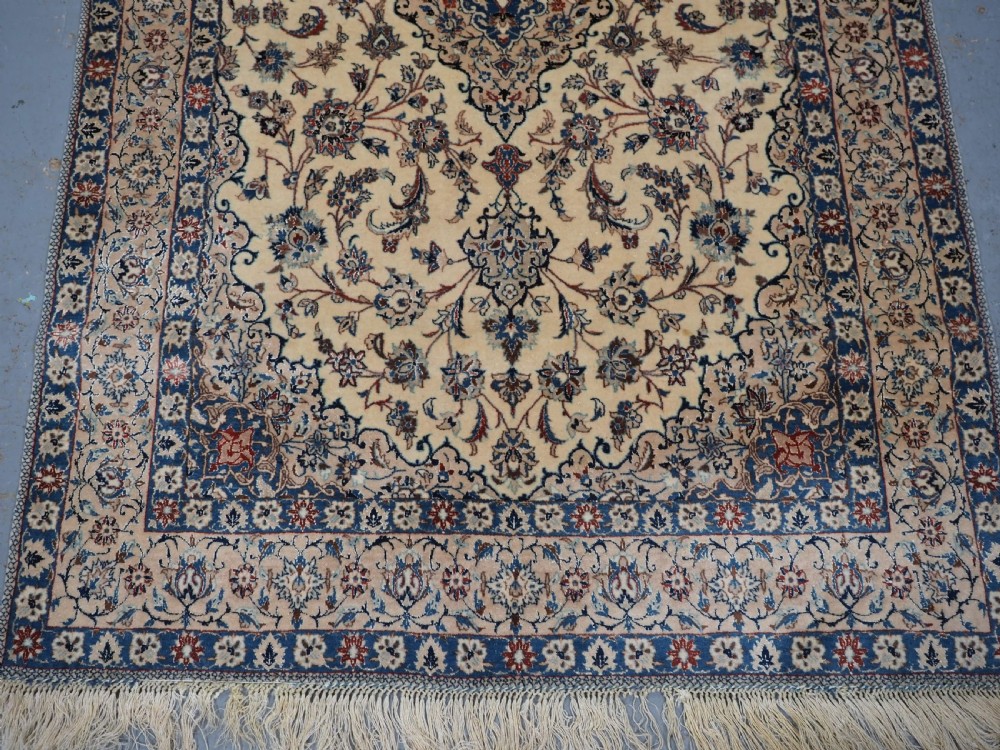 OLD NAIN RUG, VERY FINE WEAVE, SILK FOUNDATION & HIGHLIGHTS, CIRCA 1930. View VI