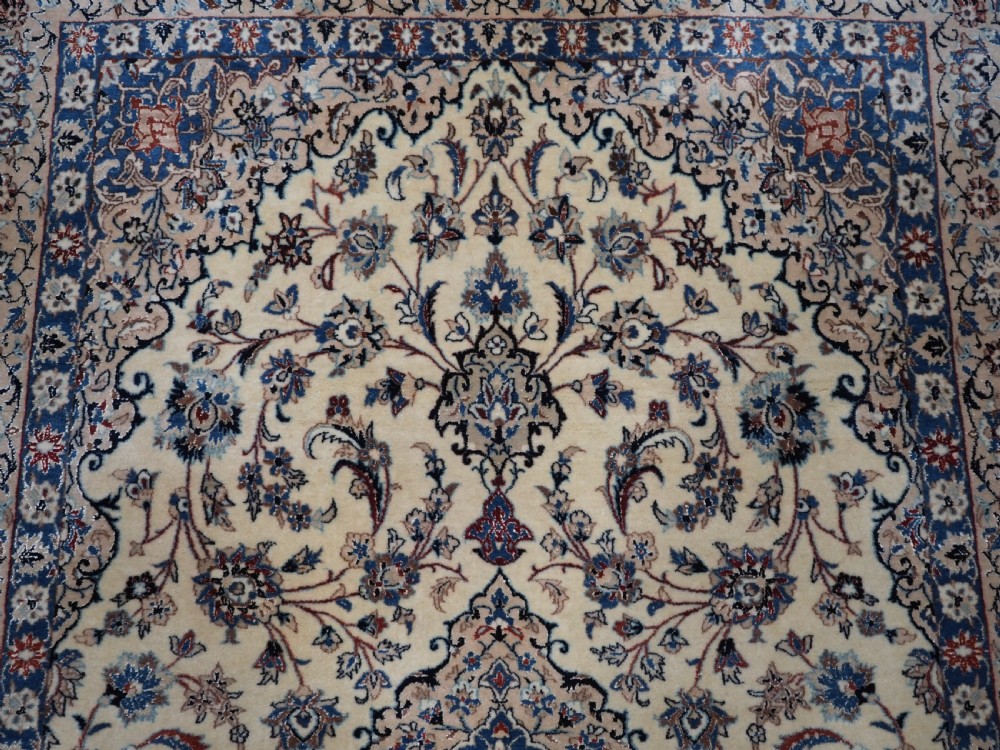 OLD NAIN RUG, VERY FINE WEAVE, SILK FOUNDATION & HIGHLIGHTS, CIRCA 1930. View VIII