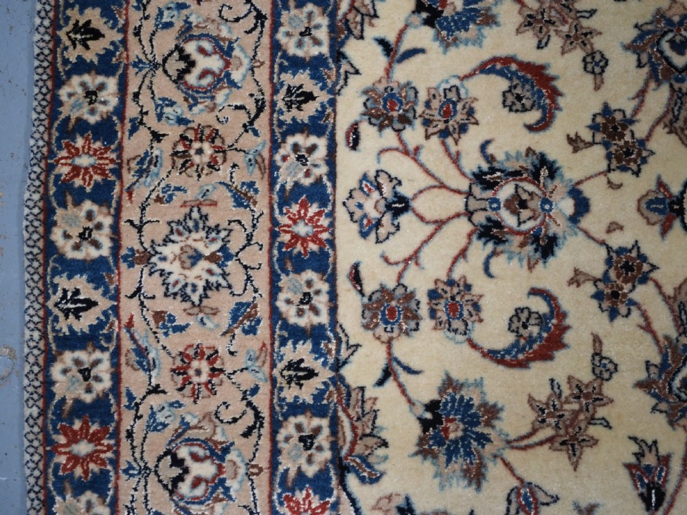 OLD NAIN RUG, VERY FINE WEAVE, SILK FOUNDATION & HIGHLIGHTS, CIRCA 1930. View IX