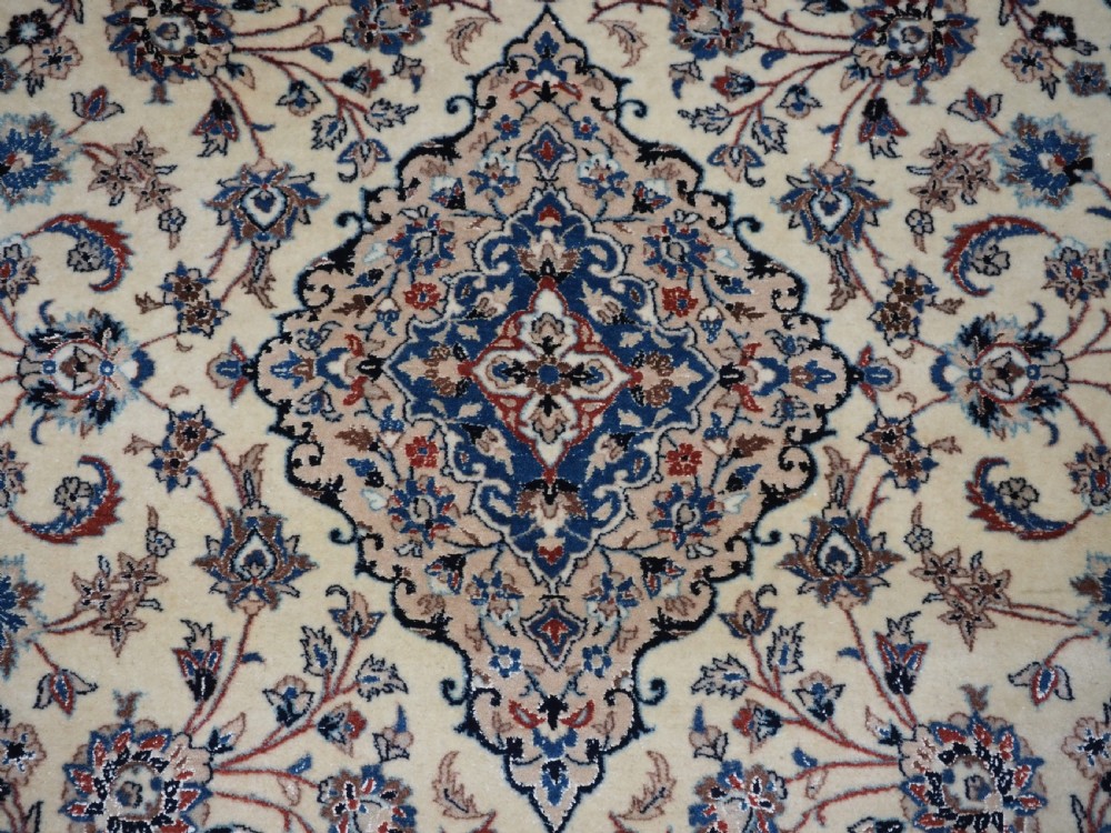 OLD NAIN RUG, VERY FINE WEAVE, SILK FOUNDATION & HIGHLIGHTS, CIRCA 1930. View XI