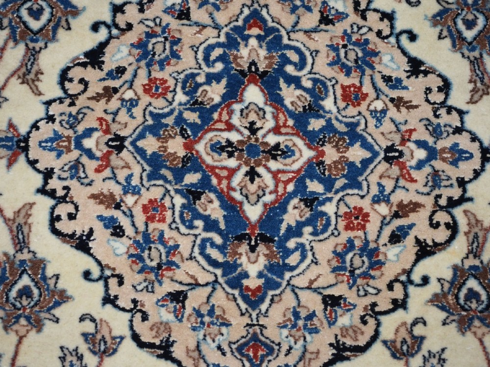 OLD NAIN RUG, VERY FINE WEAVE, SILK FOUNDATION & HIGHLIGHTS, CIRCA 1930. View XII