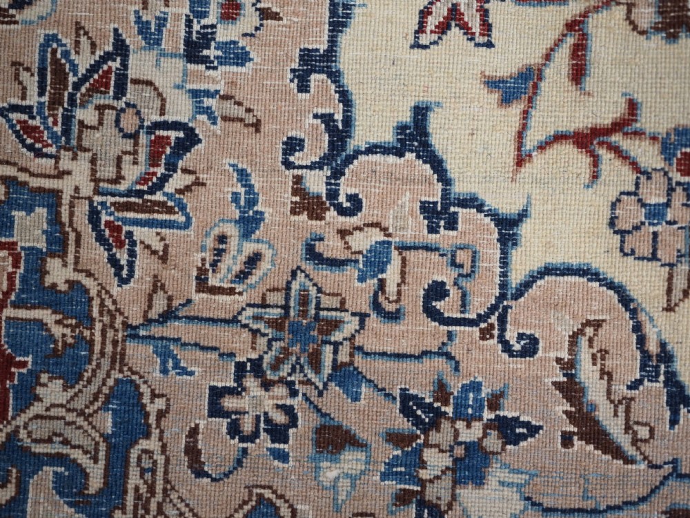 OLD NAIN RUG, VERY FINE WEAVE, SILK FOUNDATION & HIGHLIGHTS, CIRCA 1930. View XV