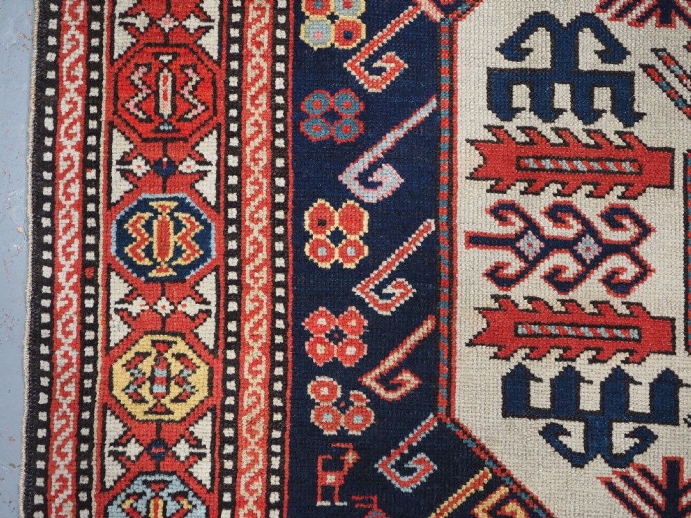 ANTIQUE CAUCASIAN CHAJLI LONG RUG, CLASSIC DESIGN, FINE WEAVE, CIRCA 1880. View VII