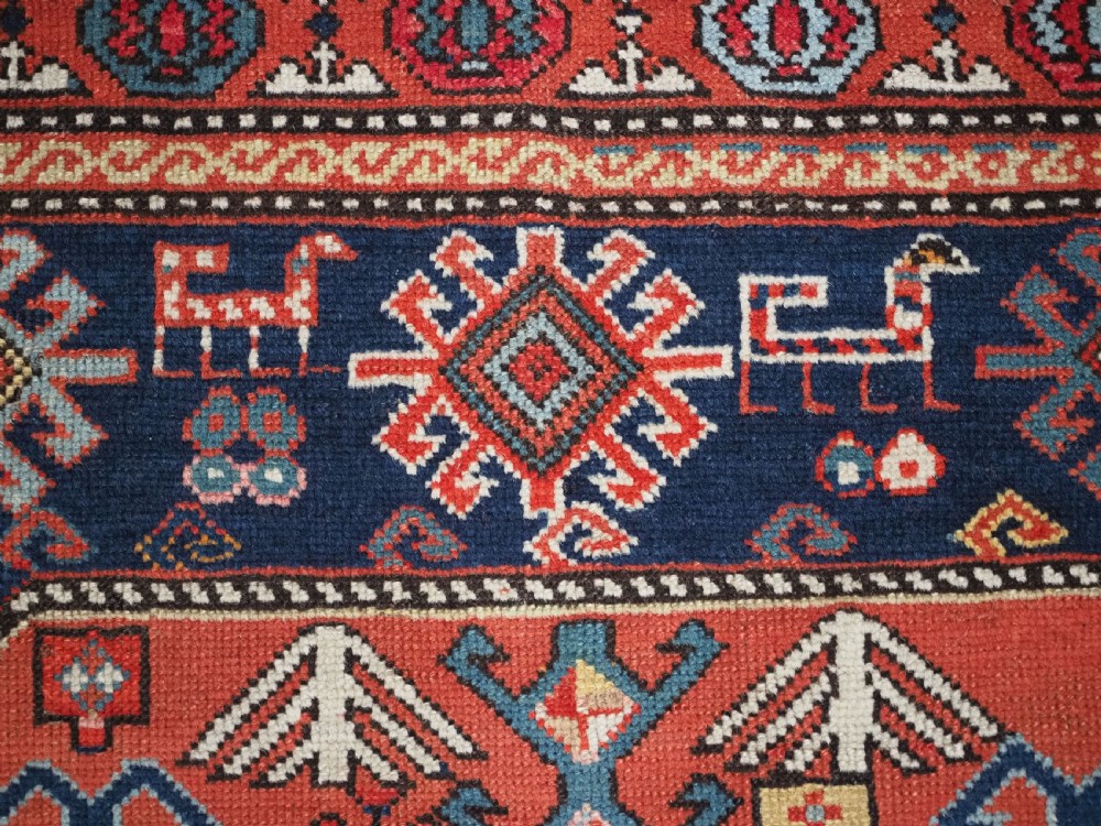 ANTIQUE CAUCASIAN CHAJLI LONG RUG, CLASSIC DESIGN, FINE WEAVE, CIRCA 1880. View VIII
