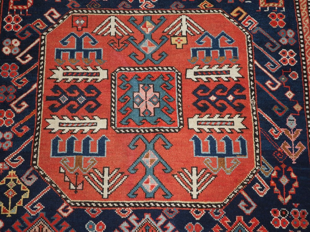 ANTIQUE CAUCASIAN CHAJLI LONG RUG, CLASSIC DESIGN, FINE WEAVE, CIRCA 1880. View X
