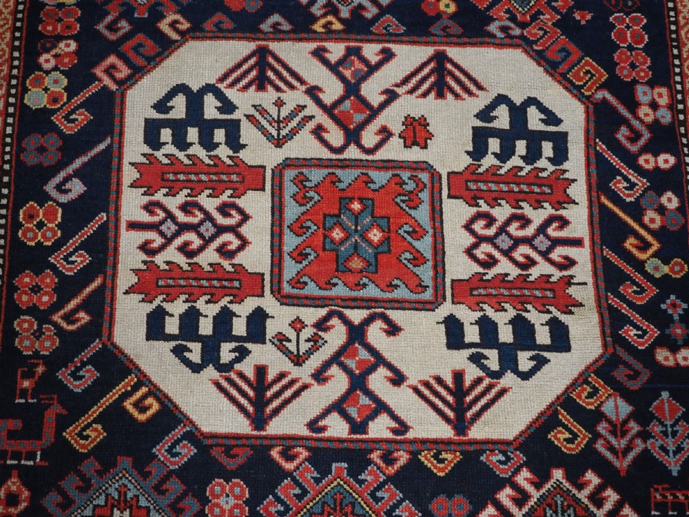 ANTIQUE CAUCASIAN CHAJLI LONG RUG, CLASSIC DESIGN, FINE WEAVE, CIRCA 1880. View XI