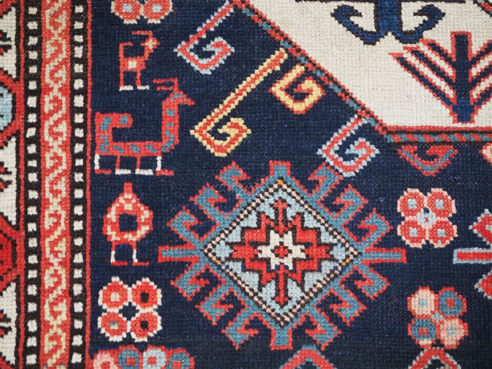 ANTIQUE CAUCASIAN CHAJLI LONG RUG, CLASSIC DESIGN, FINE WEAVE, CIRCA 1880. View XIV