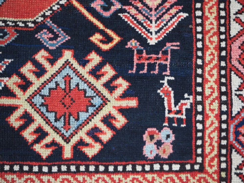 ANTIQUE CAUCASIAN CHAJLI LONG RUG, CLASSIC DESIGN, FINE WEAVE, CIRCA 1880. View XV