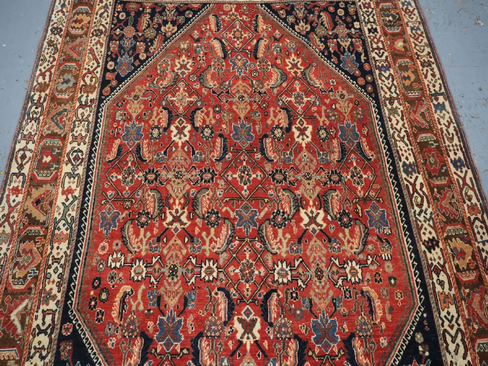ANTIQUE KASHKULI QASHQAI TRIBAL RUG, OUTSTANDING COLOUR & CONDITION, CIRCA 1900. View IV