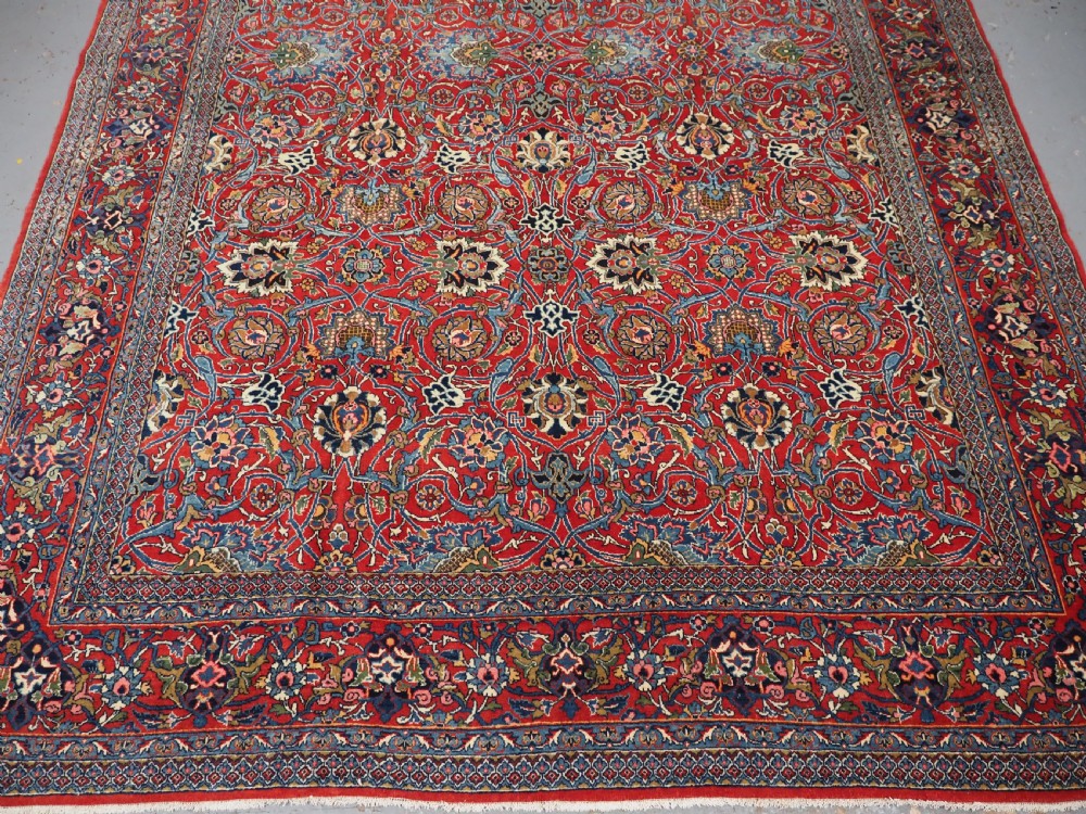OLD TABRIZ CARPET, VERY FINE WEAVE, SOFT WOOL, ALL OVER DESIGN, CIRCA 1930. View VII