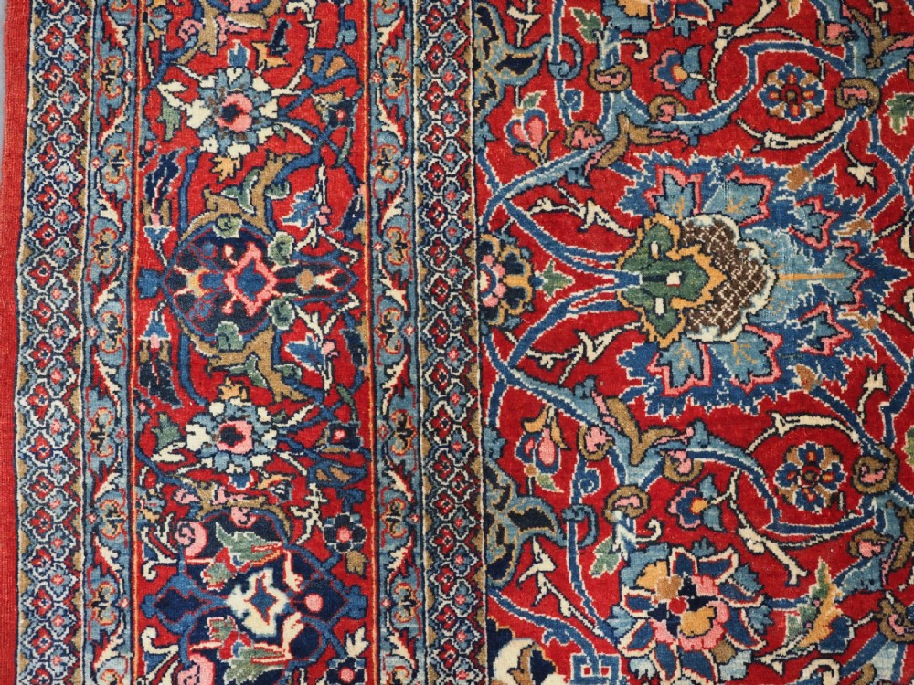 OLD TABRIZ CARPET, VERY FINE WEAVE, SOFT WOOL, ALL OVER DESIGN, CIRCA 1930. View VIII