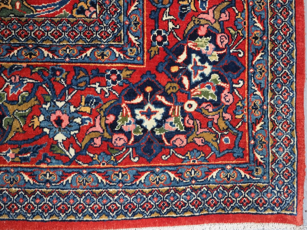 OLD TABRIZ CARPET, VERY FINE WEAVE, SOFT WOOL, ALL OVER DESIGN, CIRCA 1930. View XIV