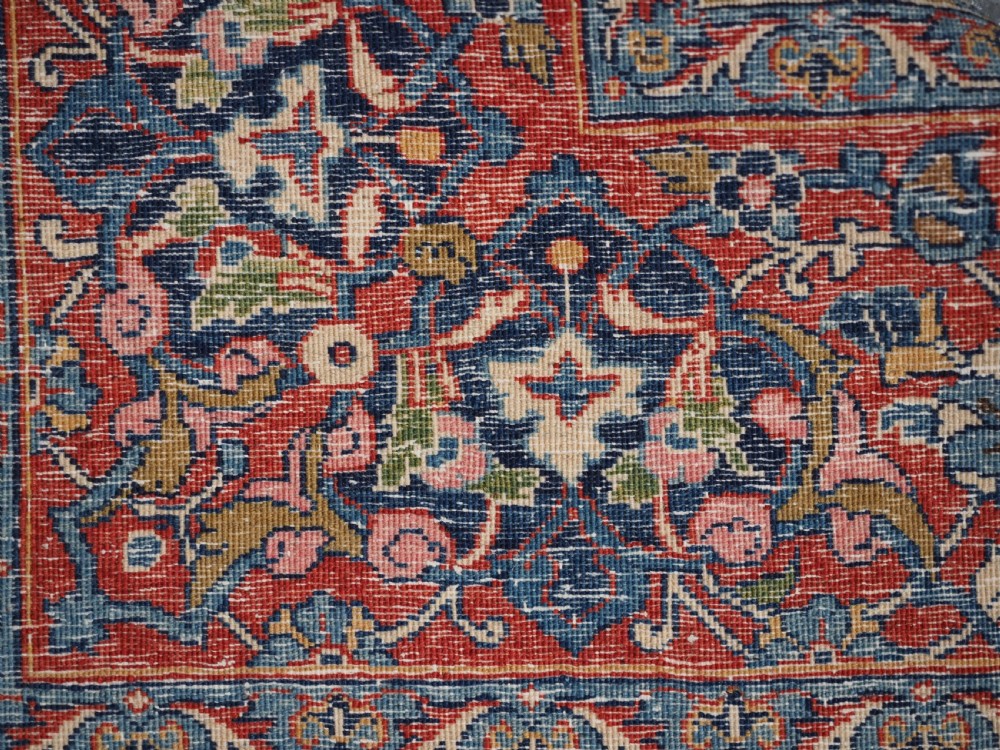 OLD TABRIZ CARPET, VERY FINE WEAVE, SOFT WOOL, ALL OVER DESIGN, CIRCA 1930. View XV