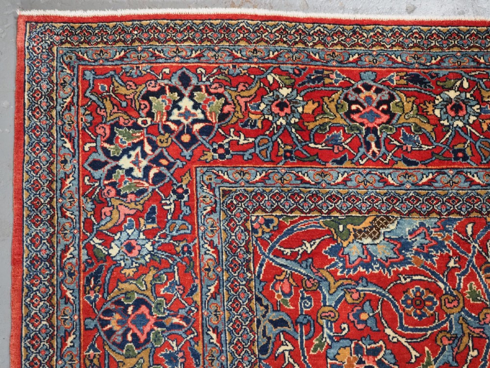 OLD TABRIZ CARPET, VERY FINE WEAVE, SOFT WOOL, ALL OVER DESIGN, CIRCA 1930. View XVI