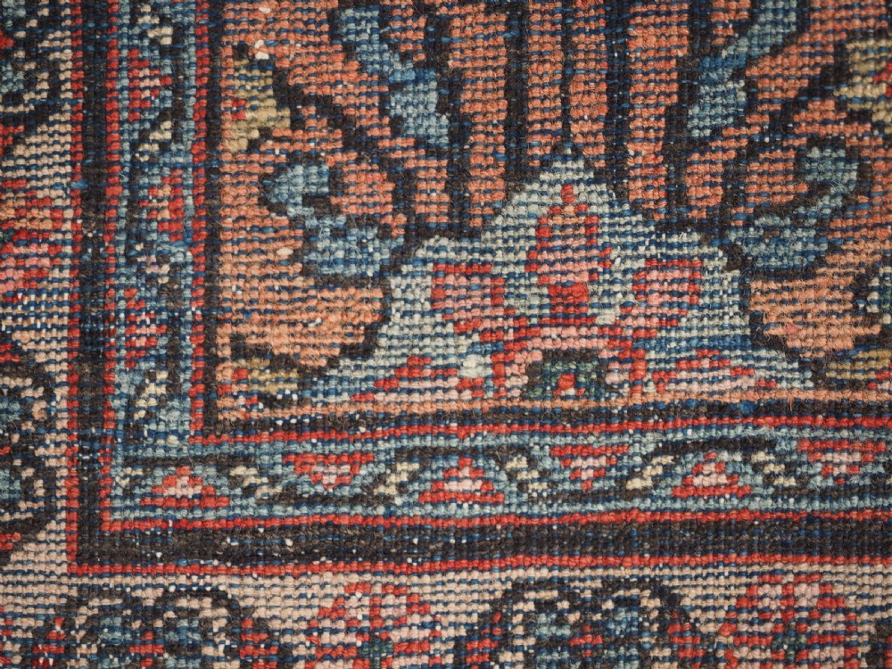 ANTIQUE MAHAL RUG WITH SOFT PEACH / APRICOT COLOUR, CIRCA 1920. View XIV