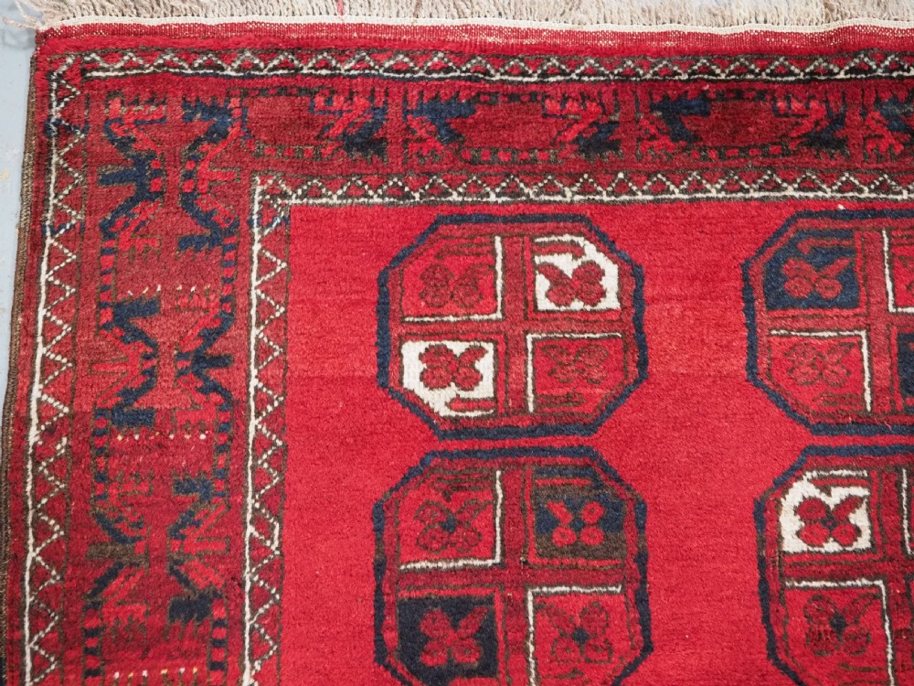 OLD AFGHAN VILLAGE RUG, ERSARI TURKMEN GUL DESIGN, CIRCA 1930. View VI