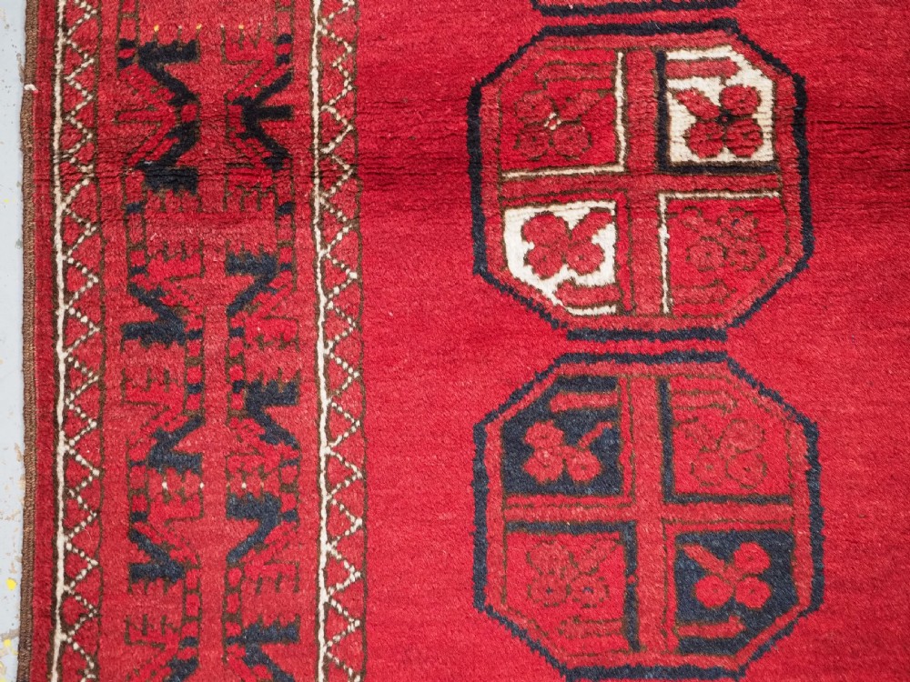 OLD AFGHAN VILLAGE RUG, ERSARI TURKMEN GUL DESIGN, CIRCA 1930. View VII