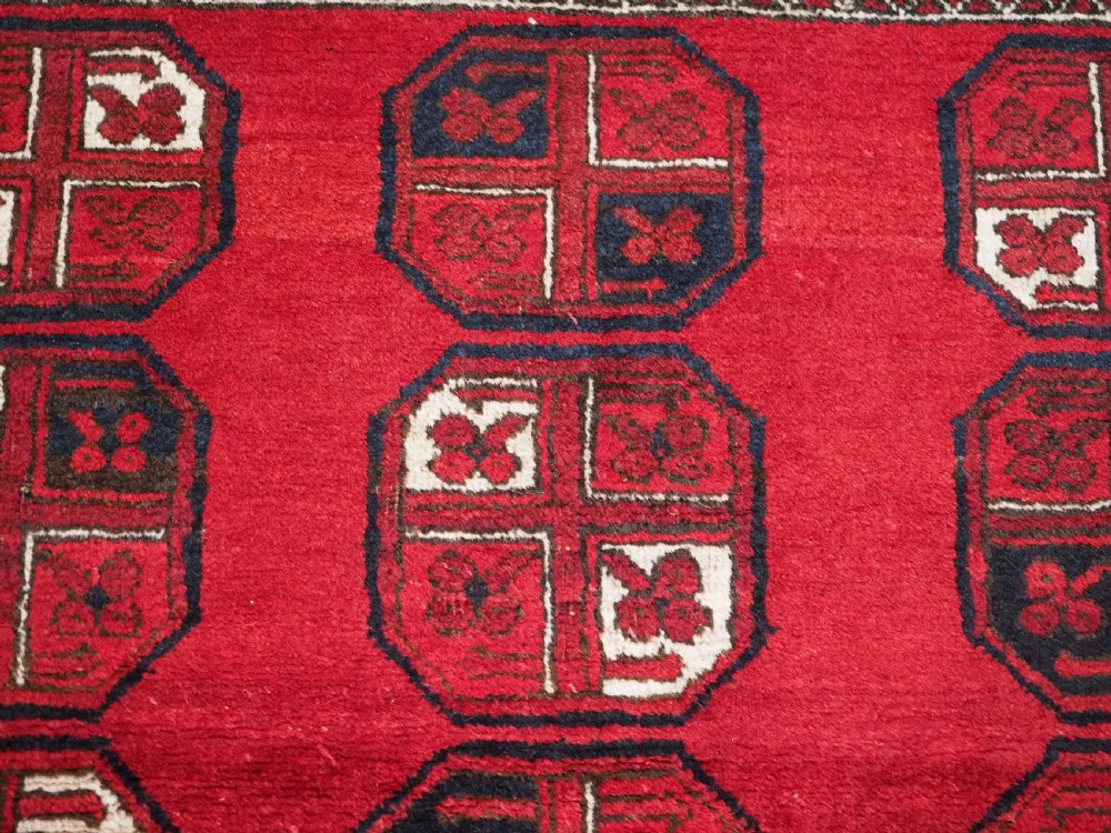 OLD AFGHAN VILLAGE RUG, ERSARI TURKMEN GUL DESIGN, CIRCA 1930. View VIII