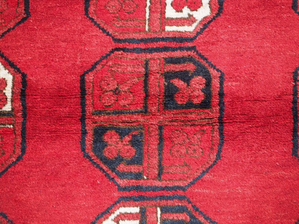OLD AFGHAN VILLAGE RUG, ERSARI TURKMEN GUL DESIGN, CIRCA 1930. View IX