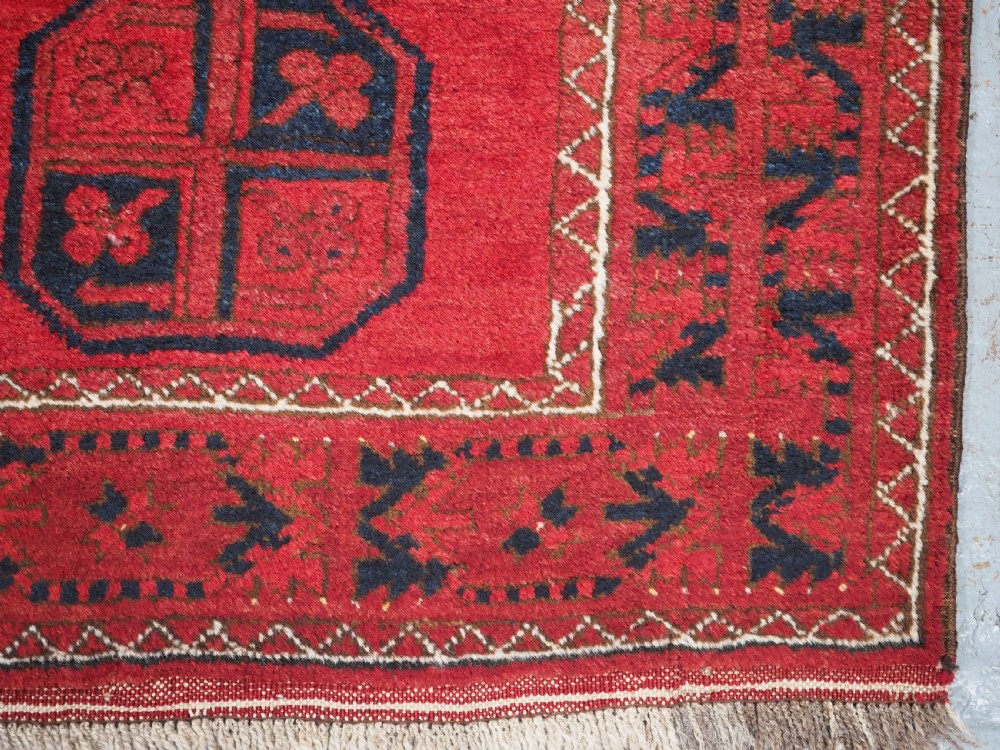 OLD AFGHAN VILLAGE RUG, ERSARI TURKMEN GUL DESIGN, CIRCA 1930. View XI