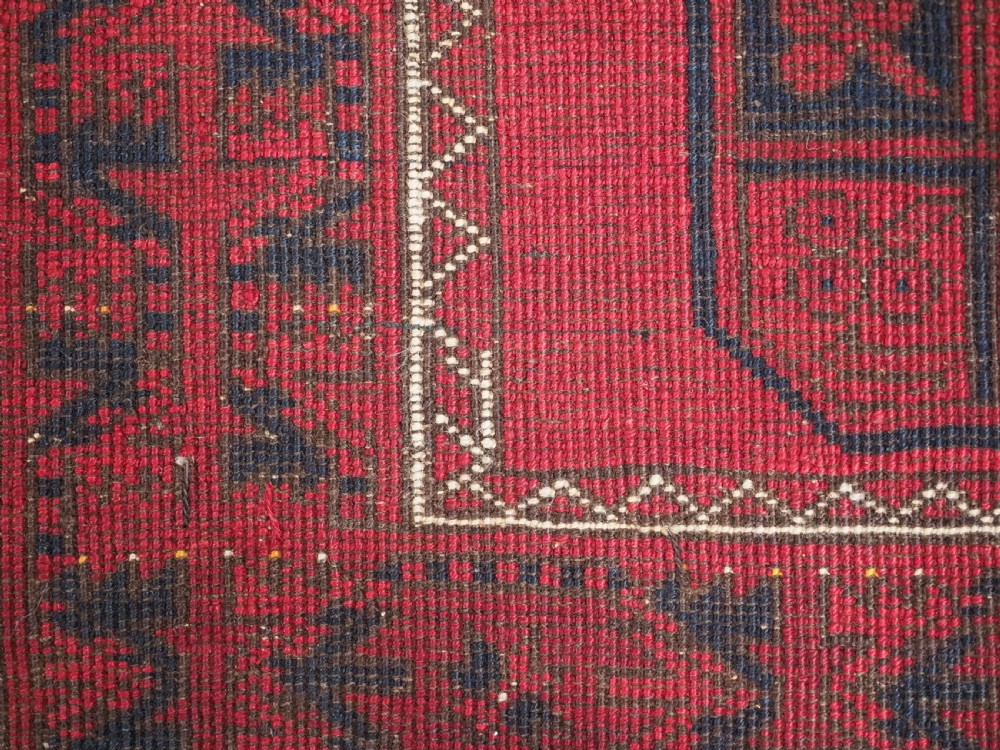 OLD AFGHAN VILLAGE RUG, ERSARI TURKMEN GUL DESIGN, CIRCA 1930. View XII
