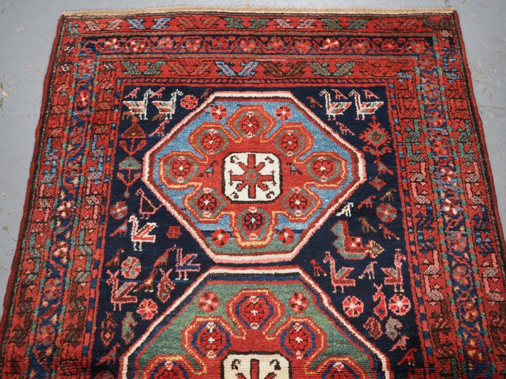 ANTIQUE KURDISH RUG OF OCTAGON DESIGN, SUPERB COLOUR & CONDITION, CIRCA 1900. View III