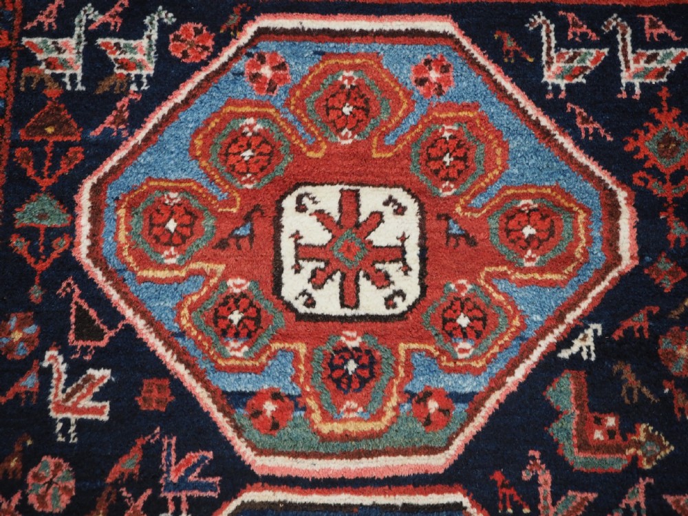 ANTIQUE KURDISH RUG OF OCTAGON DESIGN, SUPERB COLOUR & CONDITION, CIRCA 1900. View IX