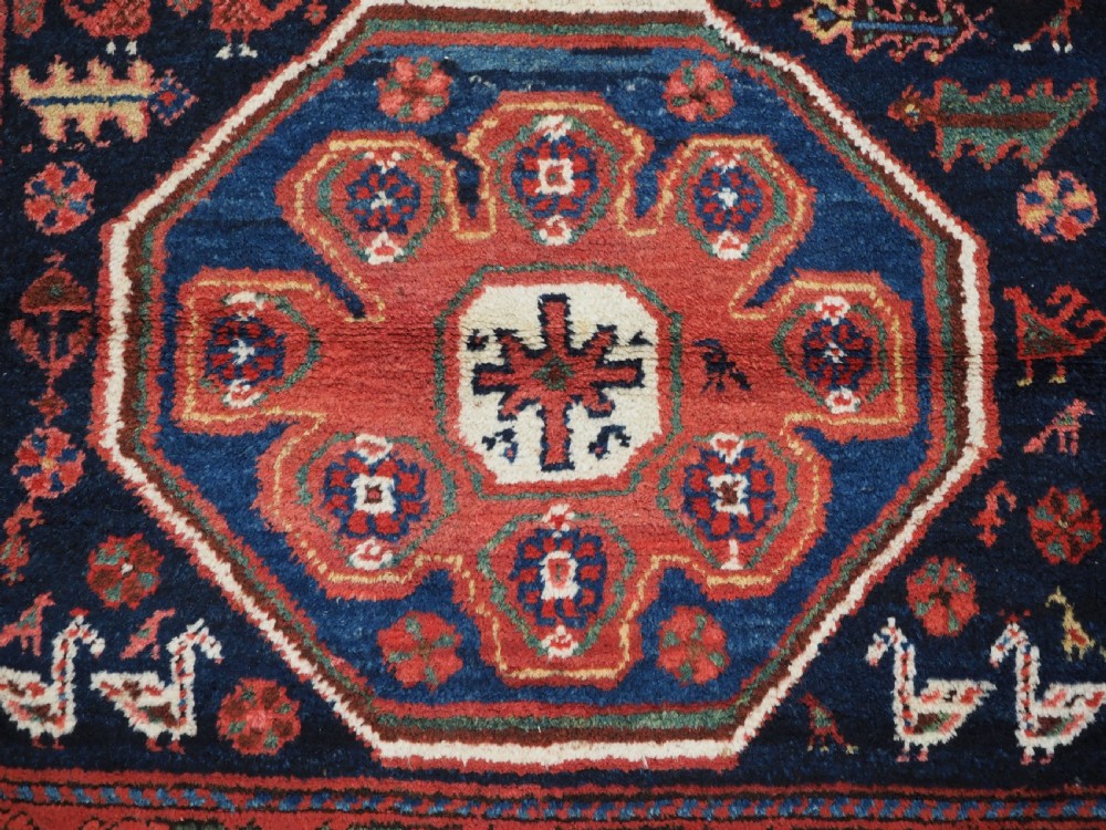 ANTIQUE KURDISH RUG OF OCTAGON DESIGN, SUPERB COLOUR & CONDITION, CIRCA 1900. View XI