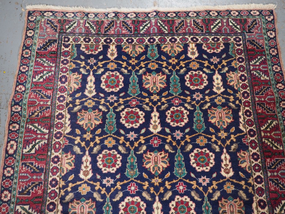 ANTIQUE TURKISH KAYSERI RUG WITH FLOWER AND SHRUB DESIGN, CIRCA 1920. View III