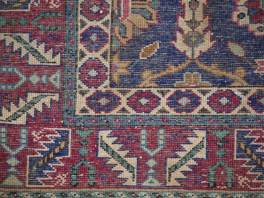 ANTIQUE TURKISH KAYSERI RUG WITH FLOWER AND SHRUB DESIGN, CIRCA 1920. View XIII