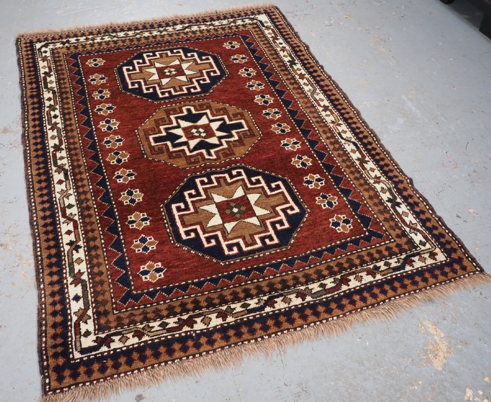 OLD TURKISH KAZAK RUG, KARS REGION, OCTAGON MEDALLION DESIGN, CIRCA 1920/30. View II