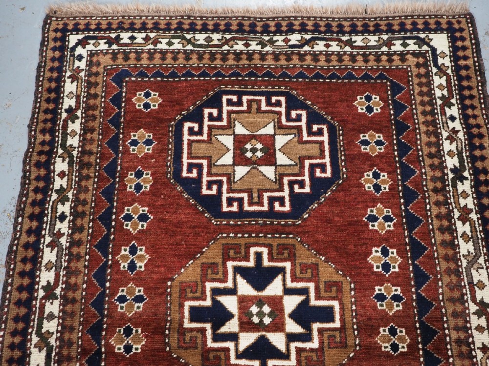 OLD TURKISH KAZAK RUG, KARS REGION, OCTAGON MEDALLION DESIGN, CIRCA 1920/30. View III
