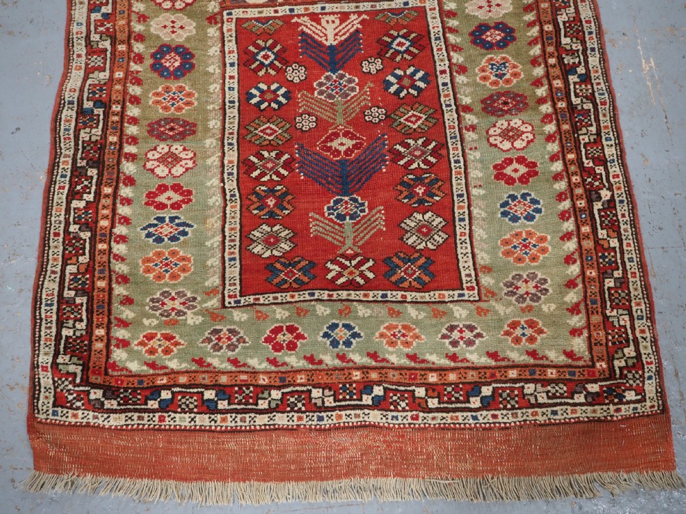 ANTIQUE TURKISH BERGAMA REGION YUNTDAG VILLAGE PRAYER RUG, MID 19TH CENTURY. View IV