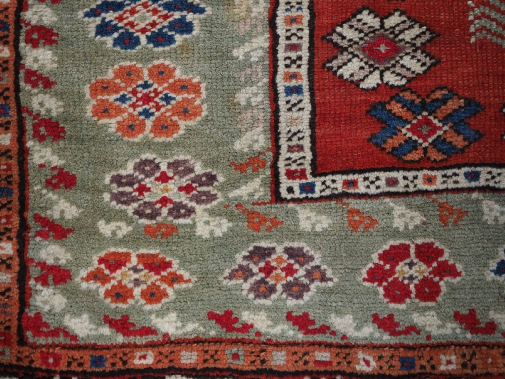 ANTIQUE TURKISH BERGAMA REGION YUNTDAG VILLAGE PRAYER RUG, MID 19TH CENTURY. View XI