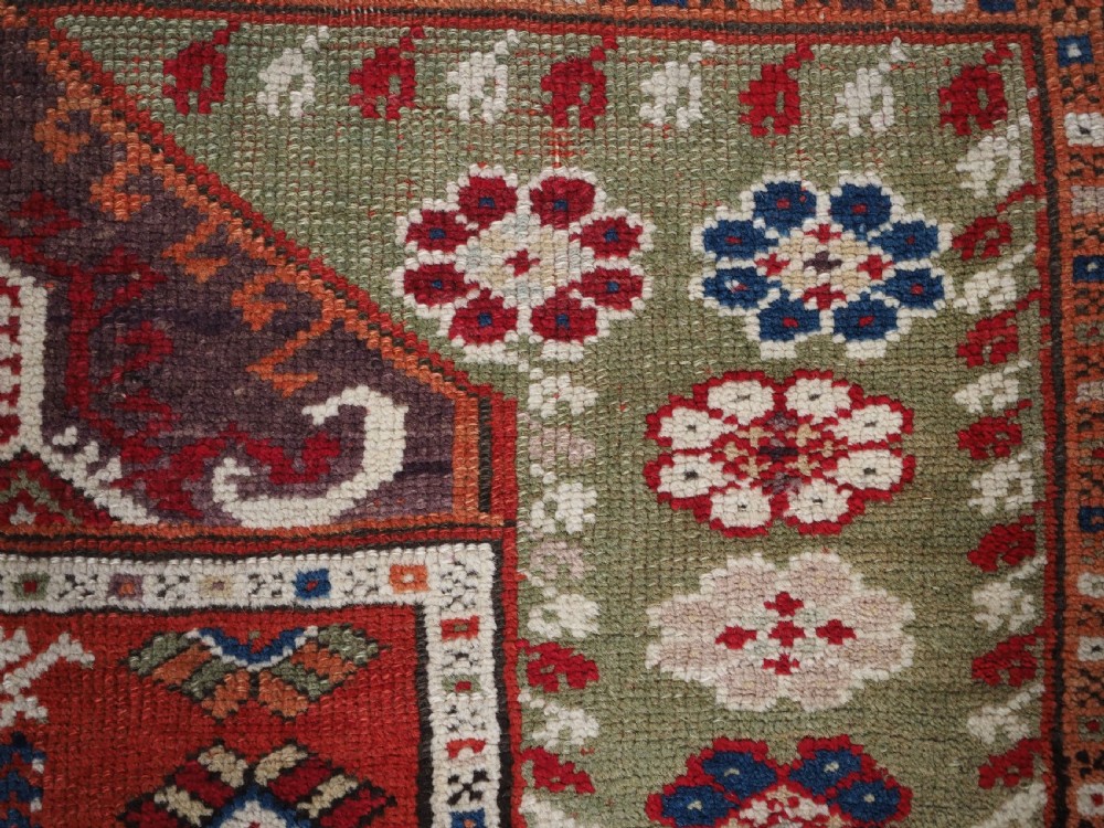 ANTIQUE TURKISH BERGAMA REGION YUNTDAG VILLAGE PRAYER RUG, MID 19TH CENTURY. View XII