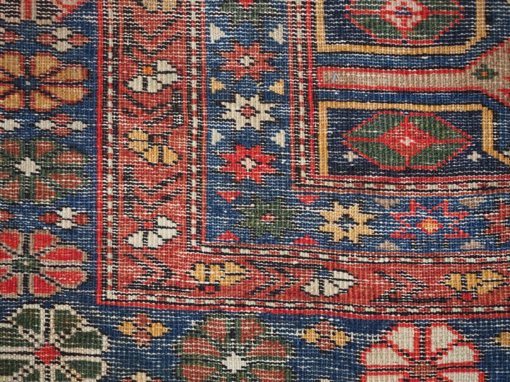 ANTIQUE CAUCASIAN SEICHUR RUG OF CLASSIC CROSS DESIGN, CIRCA 1880. View XIII